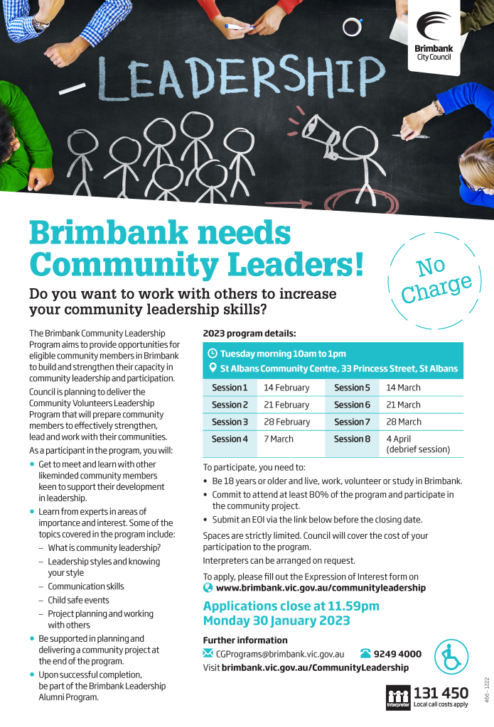 Brimbank Needs Community Leaders