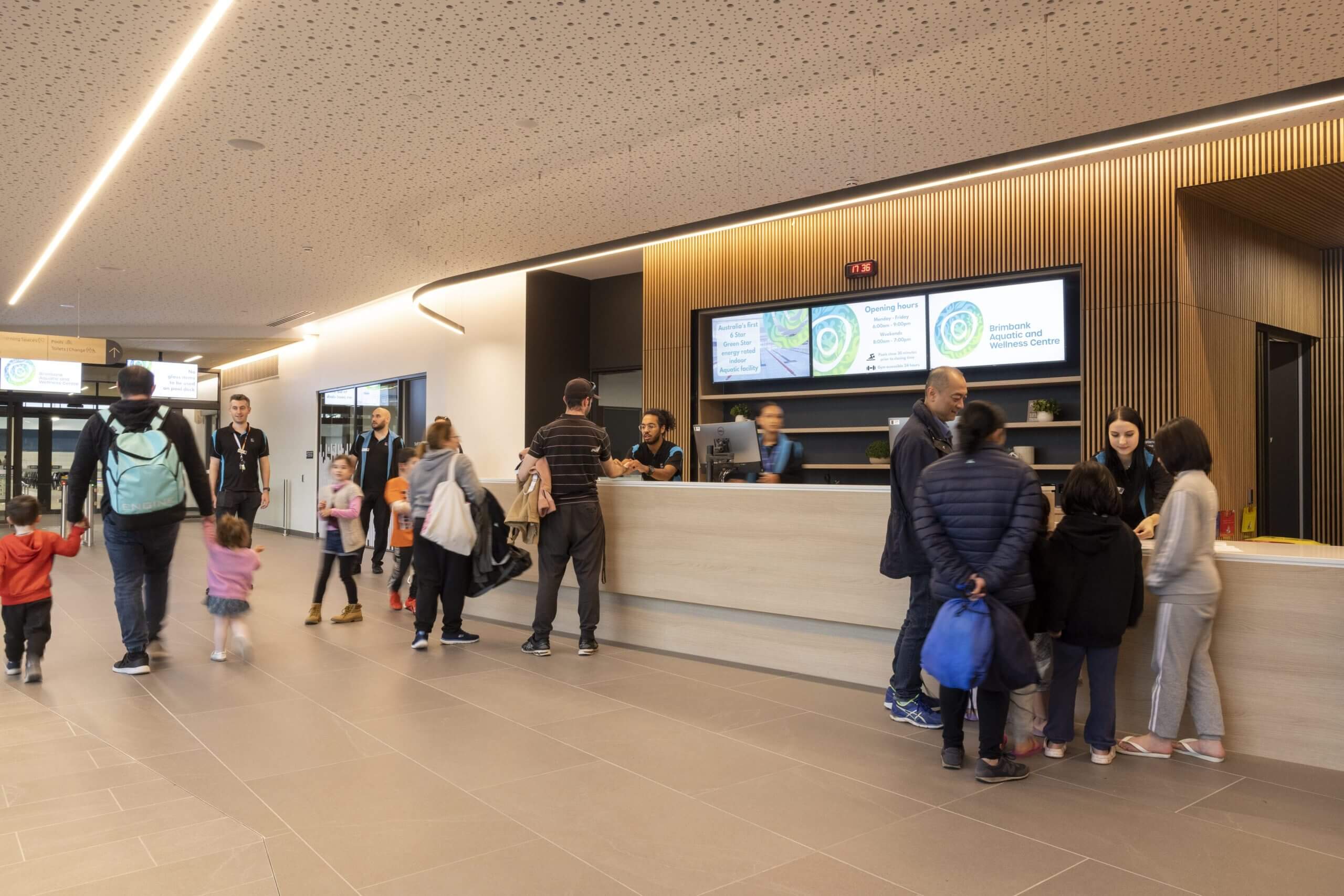 The reception of the Brimbank Aquatic Wellness Centre
